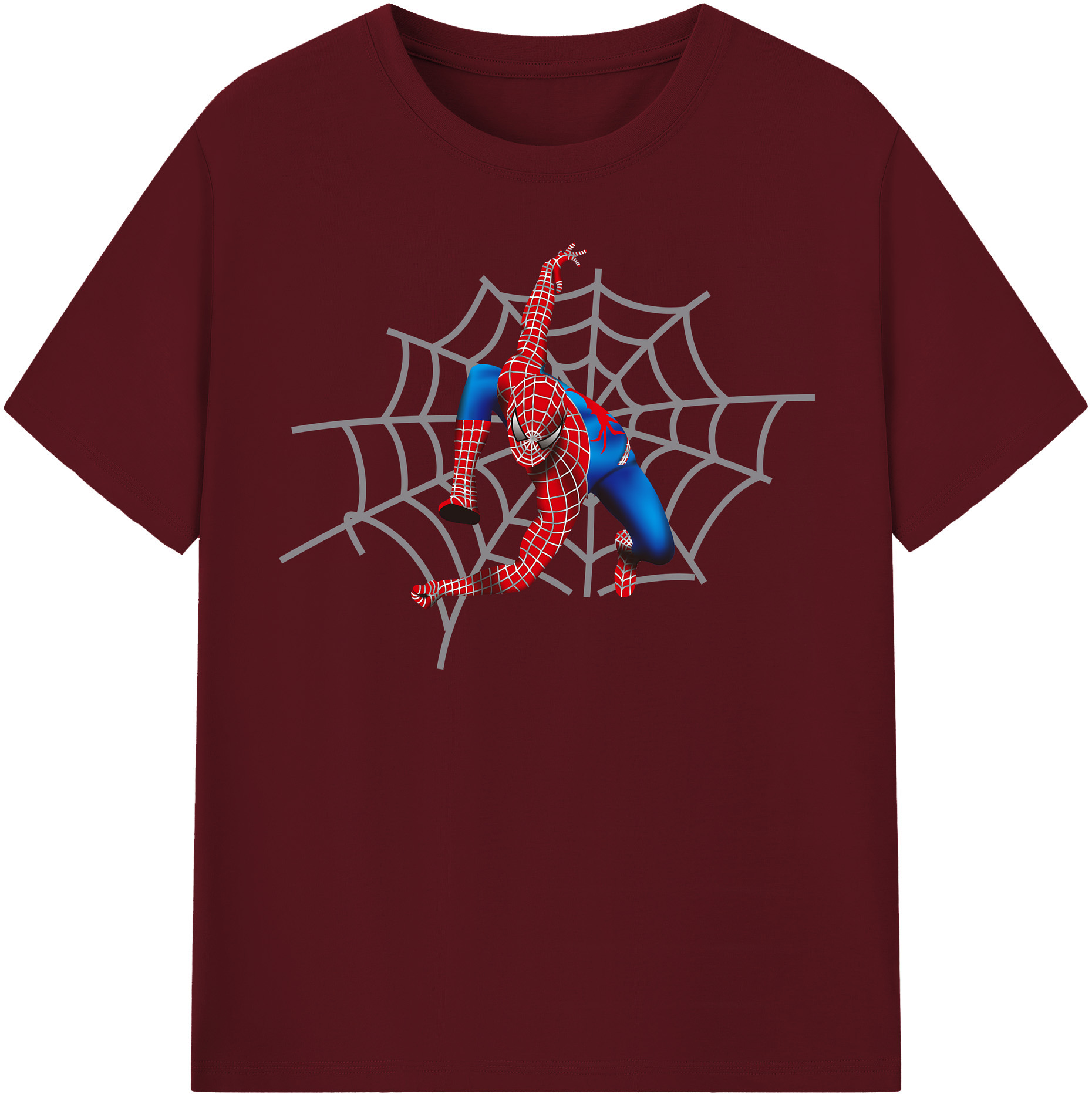 （画像用） Spider Man スパイダーマン 綿100％半袖Tシャツ（フロントプリント）